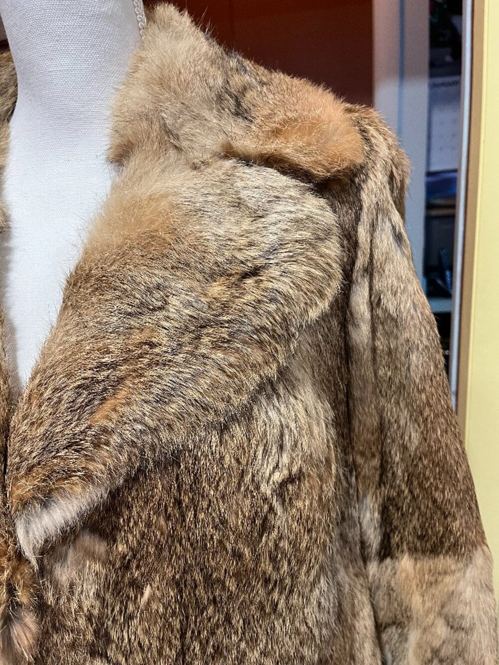 Women's rabbit fur coat